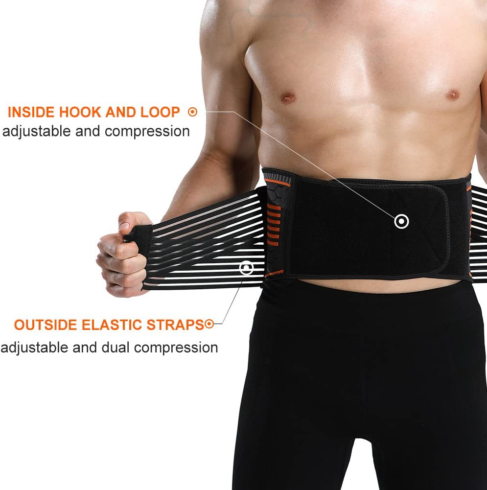VTG Adjustable Lower Back Lumbar Support Belt Brace (Unisex) for Pain – VTG  Support